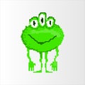 pixel character monster Royalty Free Stock Photo