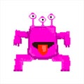 pixel character monster Royalty Free Stock Photo