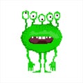 pixel character monster Royalty Free Stock Photo