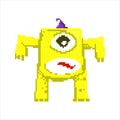 pixel character monster Royalty Free Stock Photo