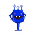 pixel character monster Royalty Free Stock Photo