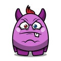 Cute Cartoon Angry Monsters illustration. Royalty Free Stock Photo