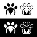 Cat animal vector logo design Royalty Free Stock Photo