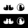 Cat animal vector logo design Royalty Free Stock Photo