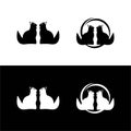 Cat animal vector logo design Royalty Free Stock Photo