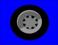 The Art & Illustration tires vector with blue background