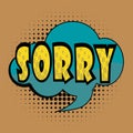 sorry comic text vector illustration
