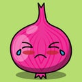 vector cute onion vegetable character.