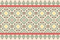 Motif aztec geometric floral native traditional ethnic seamless pattern. Thai sarong style. Royalty Free Stock Photo