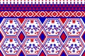 National Slavic, Moravian, Hungarian bird, heart flowers traditional embroidery ethnic seamless pattern. Royalty Free Stock Photo