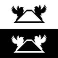 Bird animal vector logo template design Royalty Free Stock Photo