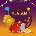 Happy Baisakhi background Royalty Free Stock Photo