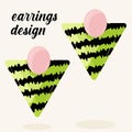 cute and colorful earrings design.