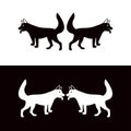 Dog animal vector logo design Royalty Free Stock Photo