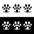 Pet dog animal vector logo design Royalty Free Stock Photo