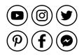 Social media web icon isolated in white. Royalty Free Stock Photo