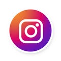 social media instagram Logo vector color.