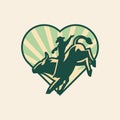 Love Rodeo Logo Royalty Free Stock Photo
