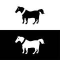 Horse animal vector logo design