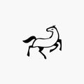 Horse animal vector logo design