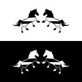 Horse animal vector logo design