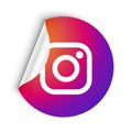 social media instagram Logo sticker vector color.