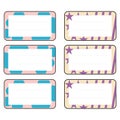 Set of blank note papers in pastel colors. Vector illustration. Royalty Free Stock Photo