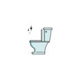 Clean toilet icon vector graphics