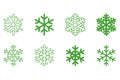 Snowflake vector icon illustration design template. Royalty Free Stock Photo