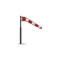 Airport windsock isolated vector graphics Royalty Free Stock Photo