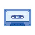 cassette icon over white background, vector illustration. colorful design. Royalty Free Stock Photo