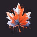 Maple Leaf Canada Street Art Style Tshirt Design