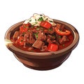 Hot goulash soup vector art free