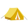 Camping tent icon. Flat illustration of camping tent vector icon for web. Suitable for promotional product illustrations