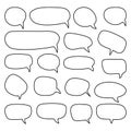 Set of hand drawn speech bubbles. Set of speech bubbles. Vector illustration isolated Royalty Free Stock Photo