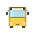 School bus. Vector cartoon illustration. Simple flat icon. Royalty Free Stock Photo