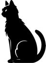Silent Prowler: Elegant Black Cat Silhouette in Vector