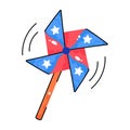 Pinwheel doodle vector colorful icon. EPS 10 file