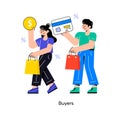 Buyers Flat Style Design Vector illustration. Stock illustration