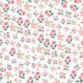 flowers pattern. Delicate petals and vibrant blossoms