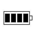 Icon Battery full black and white art