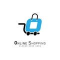 Shopping Cart Letter O Logo. Modern icon symbol template vector design. Alphabet O online store logo Royalty Free Stock Photo