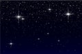 Minimal starry night sky background with small stars and shining big stars Royalty Free Stock Photo