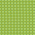 The fabric pattern green and yellow is drawn on a blue background.Vector illustrator
