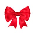 A large red bow for decorating gifts and surprises for the holidays.