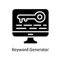Keyword Generator vector Solid Icon Design illustration. Business And Management Symbol on White background EPS 10 File