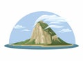 Gibraltar Mountain Landmark illustration Vector