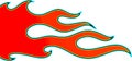 Tribal hotrod muscle car flame graphic for hoods, sides and motorcycles