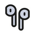 Earbuds Filled Line Style Icon