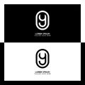 OY initial letter logo. Alphabet O and Y pattern design monogram